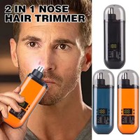 2 In 1 Electric Portable Ear And Nose Hair Trimmer 2025 Professional Painless Portable Eyebrow For Men Rechargeable Painless set