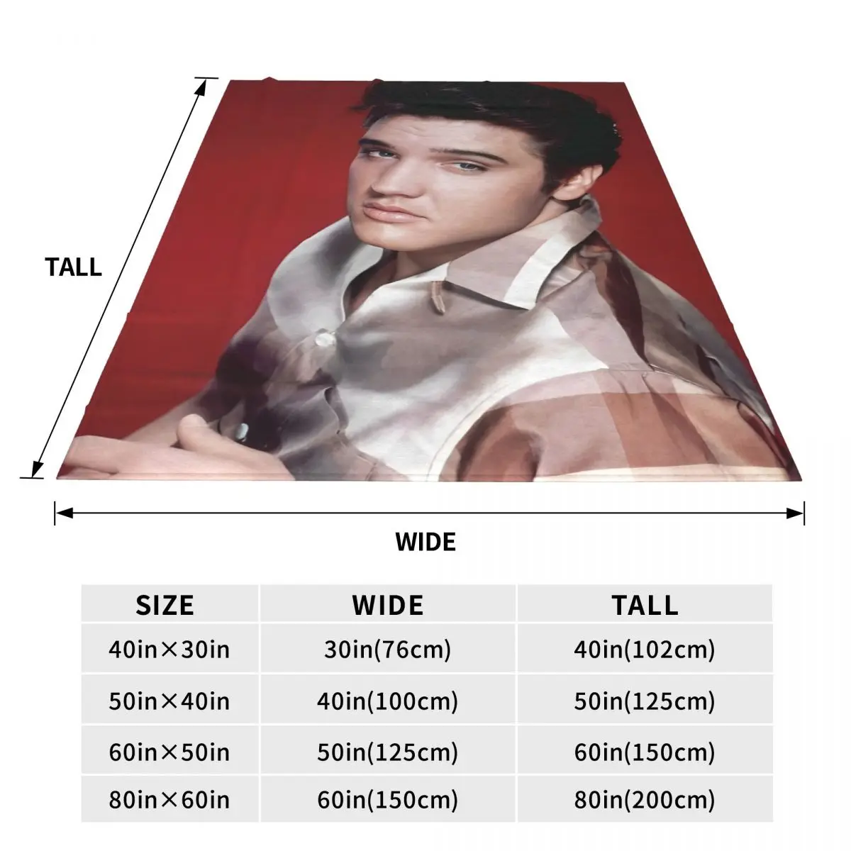 E-Elvis Presley Blanket Coral Fleece Plush Breathable Lightweight Throw Blankets for Bedding Travel Plush Thin Quilt