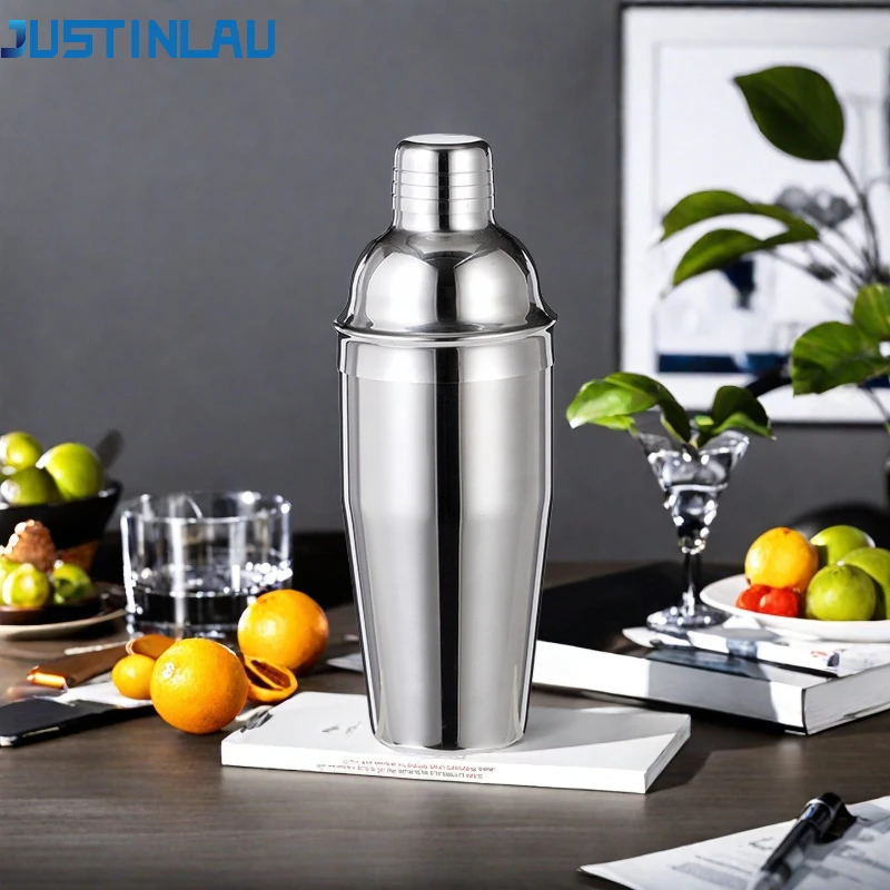 Coctelera JUSTINLAU de 350/550/750 ml, Mezclador de Acero Inoxidable para Vino y Martini, Coctelera Boston, Accesorios y Herramientas para Bartender