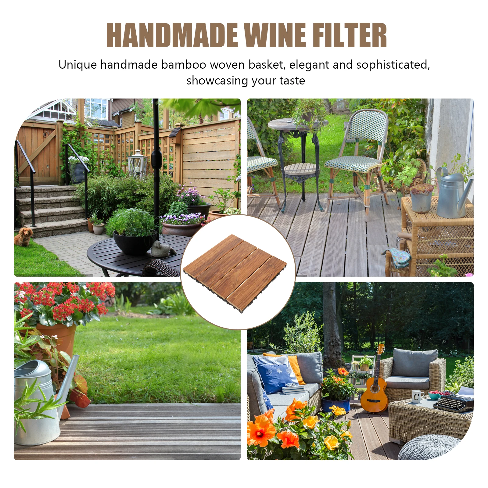 

Прочная блокирующая настилная плитка Наружный пол Деревянная настил Плитка с защелкой Система предварительно масляной брызгозащищенности Низкое обслуживание Шик