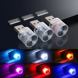 Mini luz nocturna colorida con USB para coche, lámpara Interior de neón para DJ, RGB, interfaz Led para fiesta de vacaciones, ordenador portátil