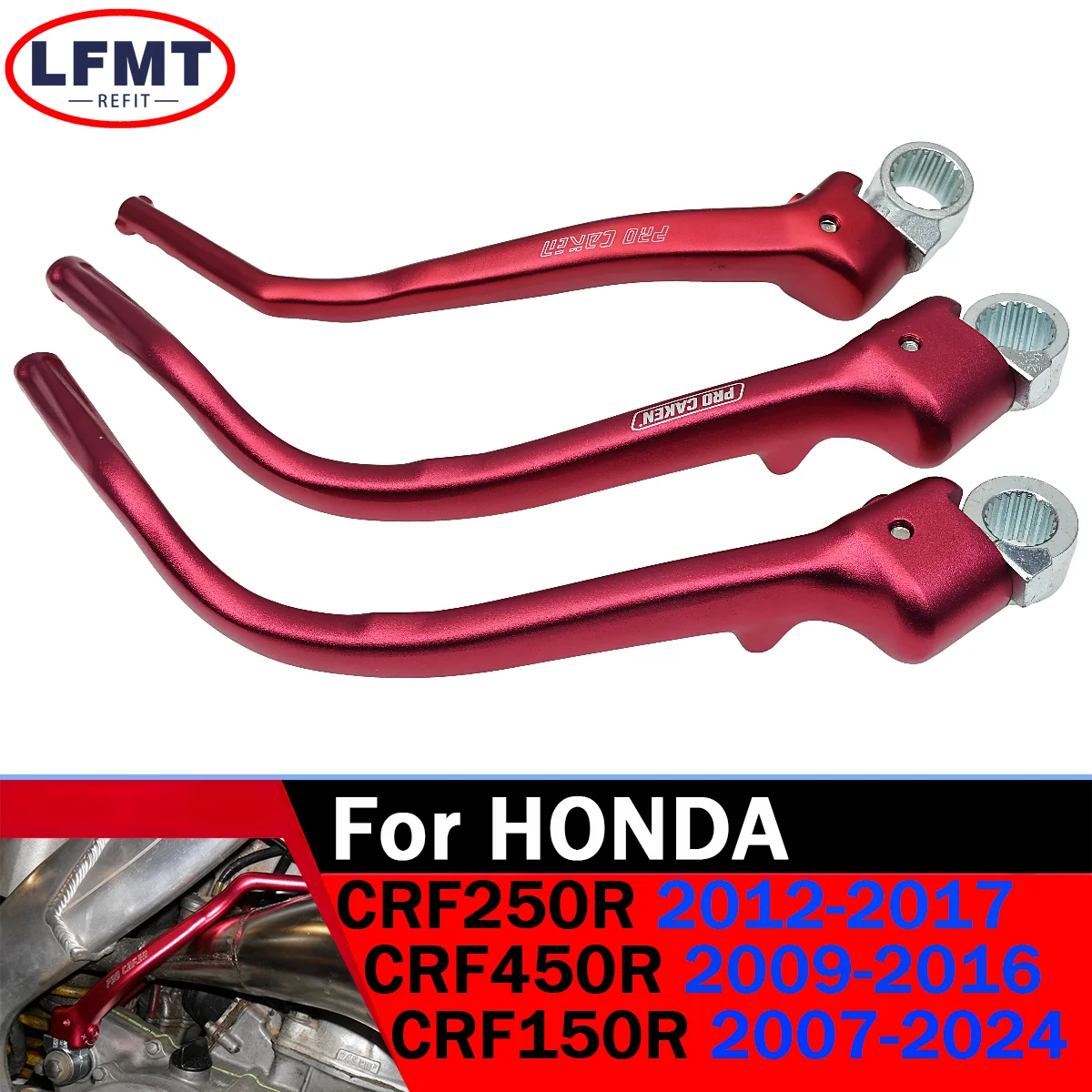 

For Honda CRF250R 2012-2017 CRF450R 2009-2016 CRF150R 2007-2024 CRF 150R 250R 450R Motorcycle CNC Forged Kick Start Lever Pedal