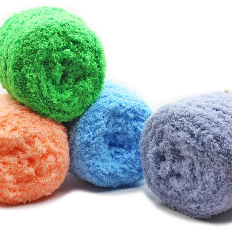 100g/ballKnitting Wool Yarn Soft Yarn Baby Thick Coral Velvet Yarn Hand Knitting Cashmere Crochet Thread For DIY Sweater Blanket