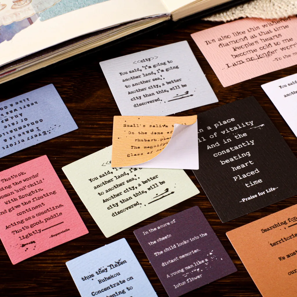 20 Pcs Motivational Quote Stickers Inspirational Vintage Journaling Stickers Scrapbook Sticker for Planner Junk Journal