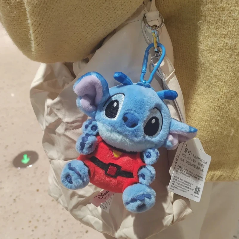 Disney Stitch Plush Toy Backpack Pendant Cartoon & Cute Doll Keyring Soft And Comfortable Accessories Girls Gift Kids Toys