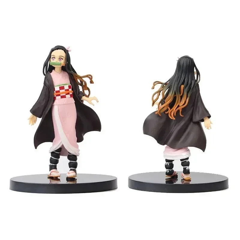 Anime Demon Slayer Figure Kamado Tanjirou Nezuko Action Figures PVC Model Toys Zenitsu Figurine Inosuke Kimetsu No Yaiba Figura