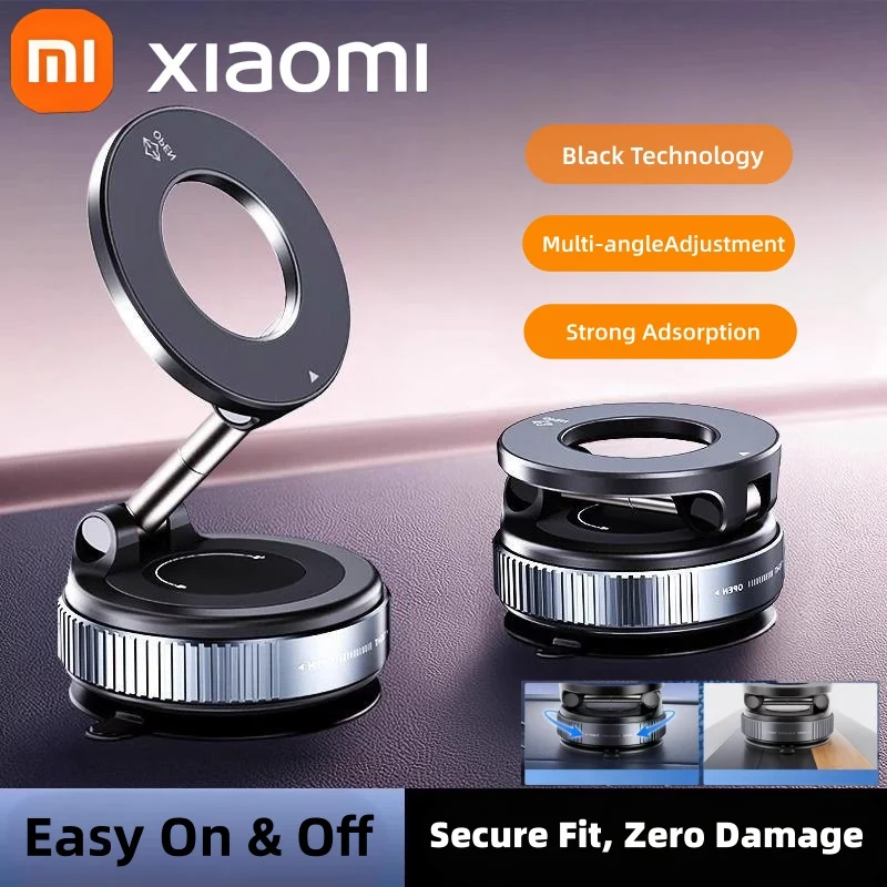 Xiaomi MagSafe Vacuüm magnetische telefoonhouder Supersterke magnetische draaibare telefoonhouder Opvouwbare metalen zuignap Telefoonhouder