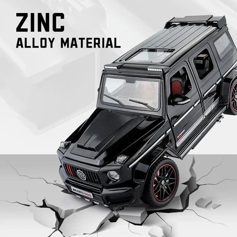 1:24 Mercedes Benz BRABUS G800 Hoge Simulatie Diecast Metaallegering Model Auto Pull Back Collection Kids Modieuze Ornamenten