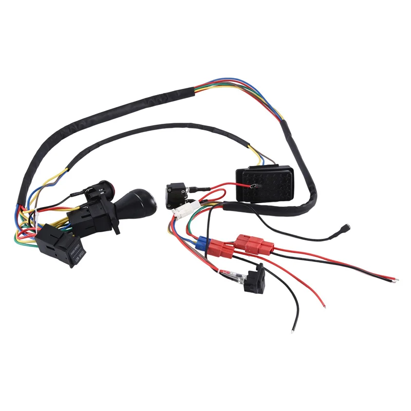 A49K-2X Children Electric Car DIY Modified Wires And Switch Kit, Kids Electric Car 4WD Ride On Toys Accessories Single Line