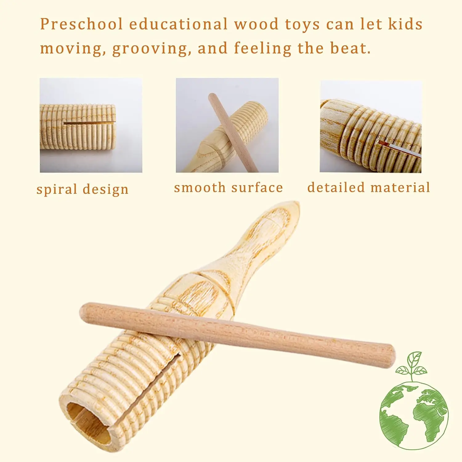 Juguetes de instrumentos musicales para niños pequeños, instrumentos de percusión de madera Montessori para bebés, juguete de xilófono, juguete educativo de música preescolar