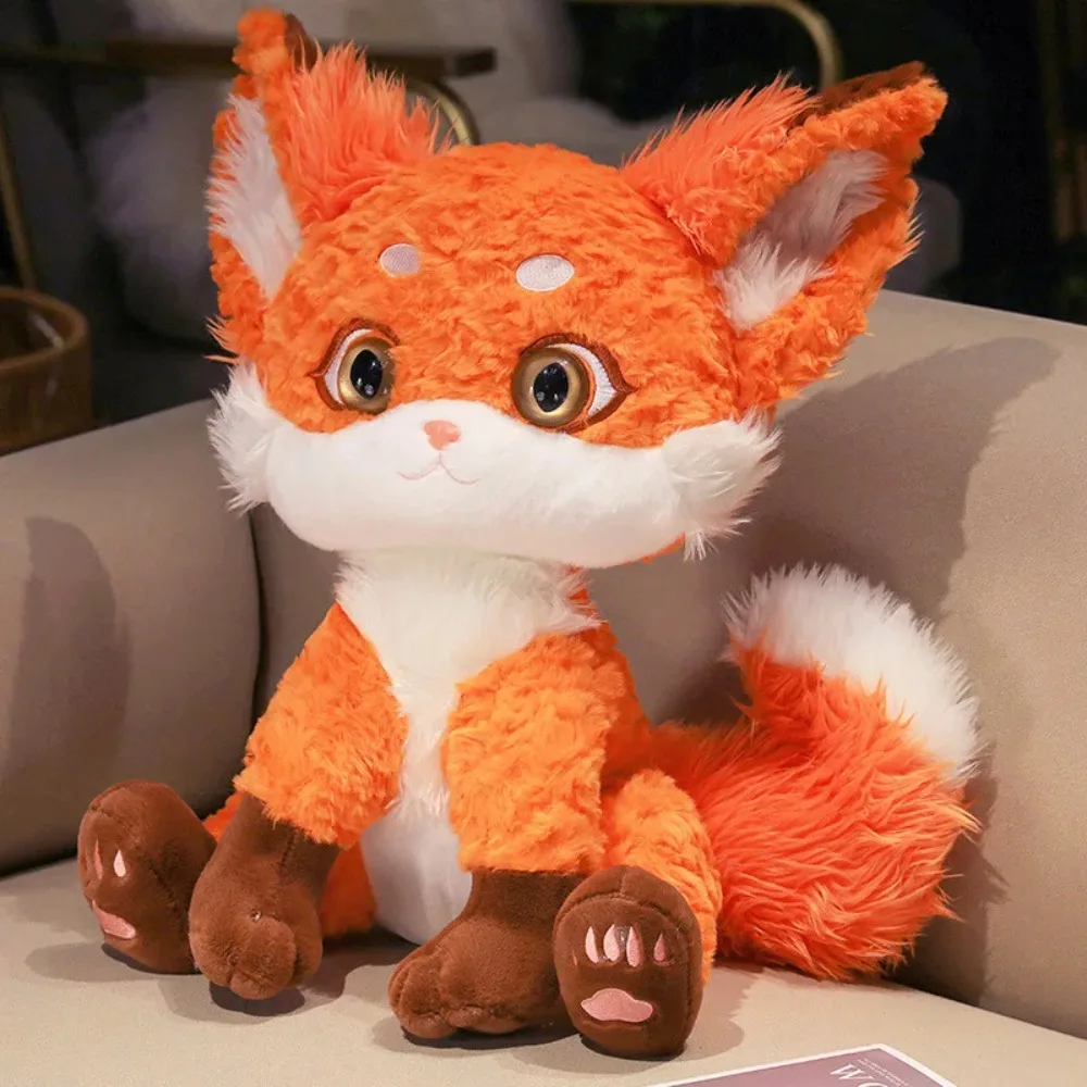 

Мягкая плюшевая игрушка-лиса с кудрявыми оранжевыми волосами, подушка для дивана, кукла для компаньонства, украшение для комнаты, аксессуары, сюрприз-подарок для девочек