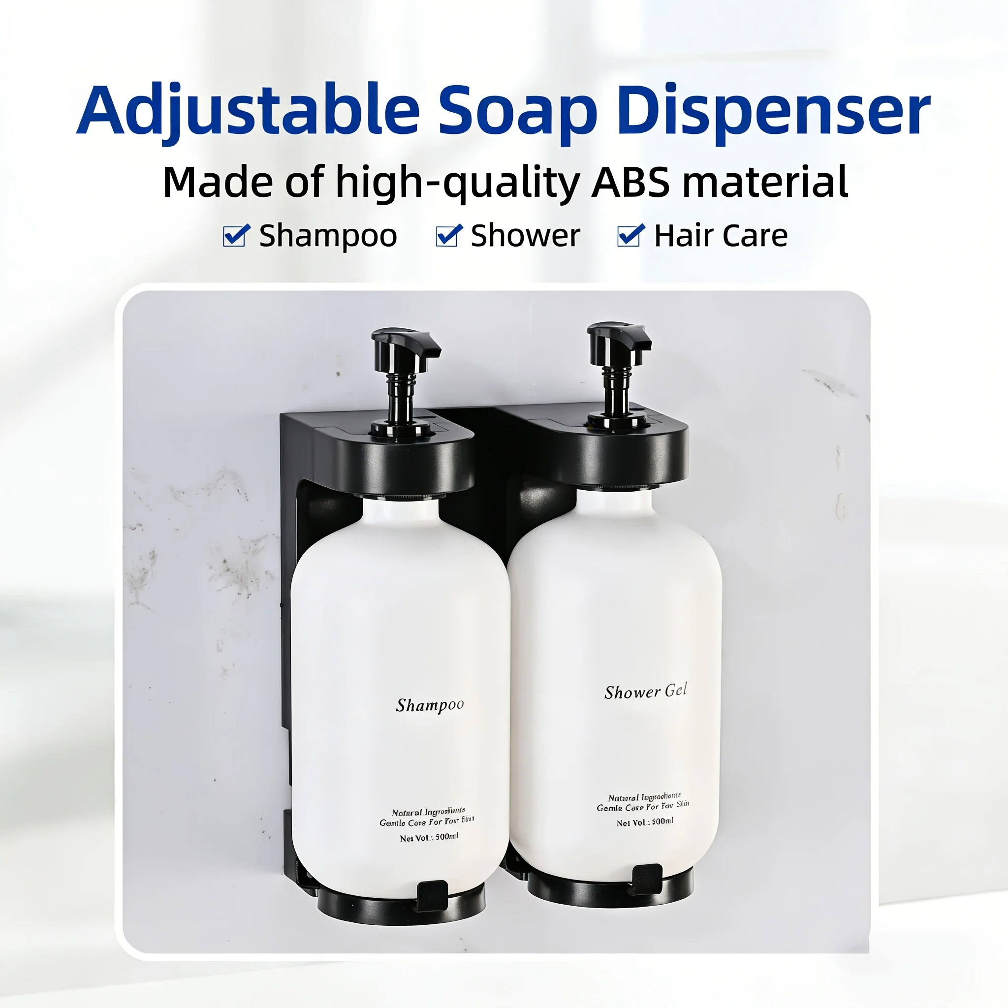 Soap Bottle, Shower Gel Bottle, Shampoo Bottle, Soap Dispenser 500ML Soap Dispenser, Hotel Specific Hand Soap Bottle, Liquid Dis