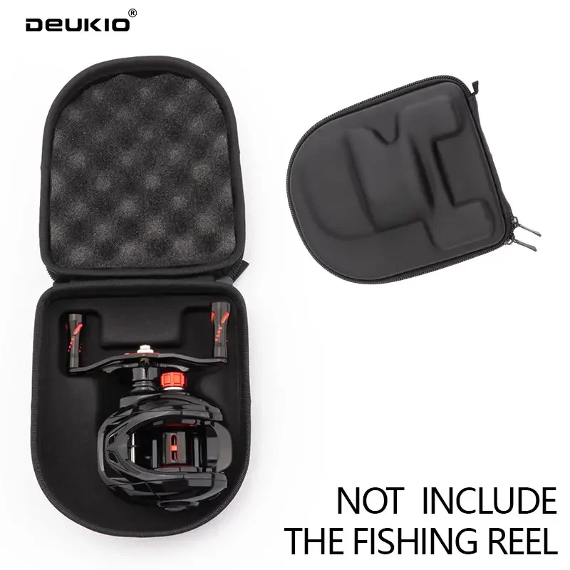 DEUKIO Fishing Reel Bag Hard EVA Protective Case Waterproof Portable Storage Pouch for Baitcasting Reel Fishing Accessories