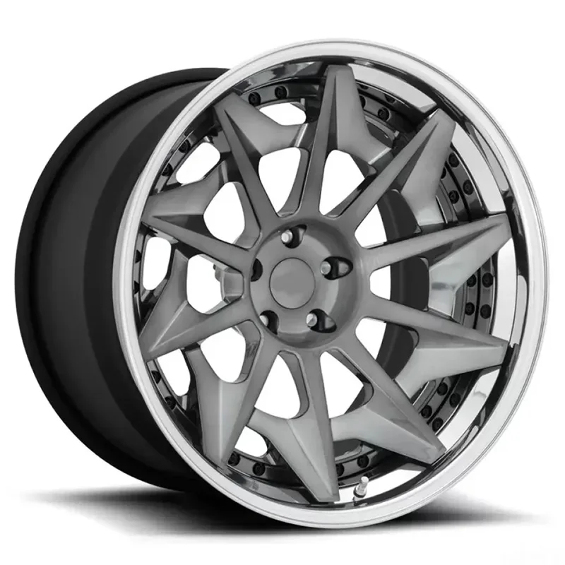 عجلات سيارة الركاب 3 قطع 18 19 20 21 22 23 24 بوصة 5x130 عجلات سيارة مصنوعة من سبائك الألومنيوم المصقول باللون الرمادي لسيارة كايين