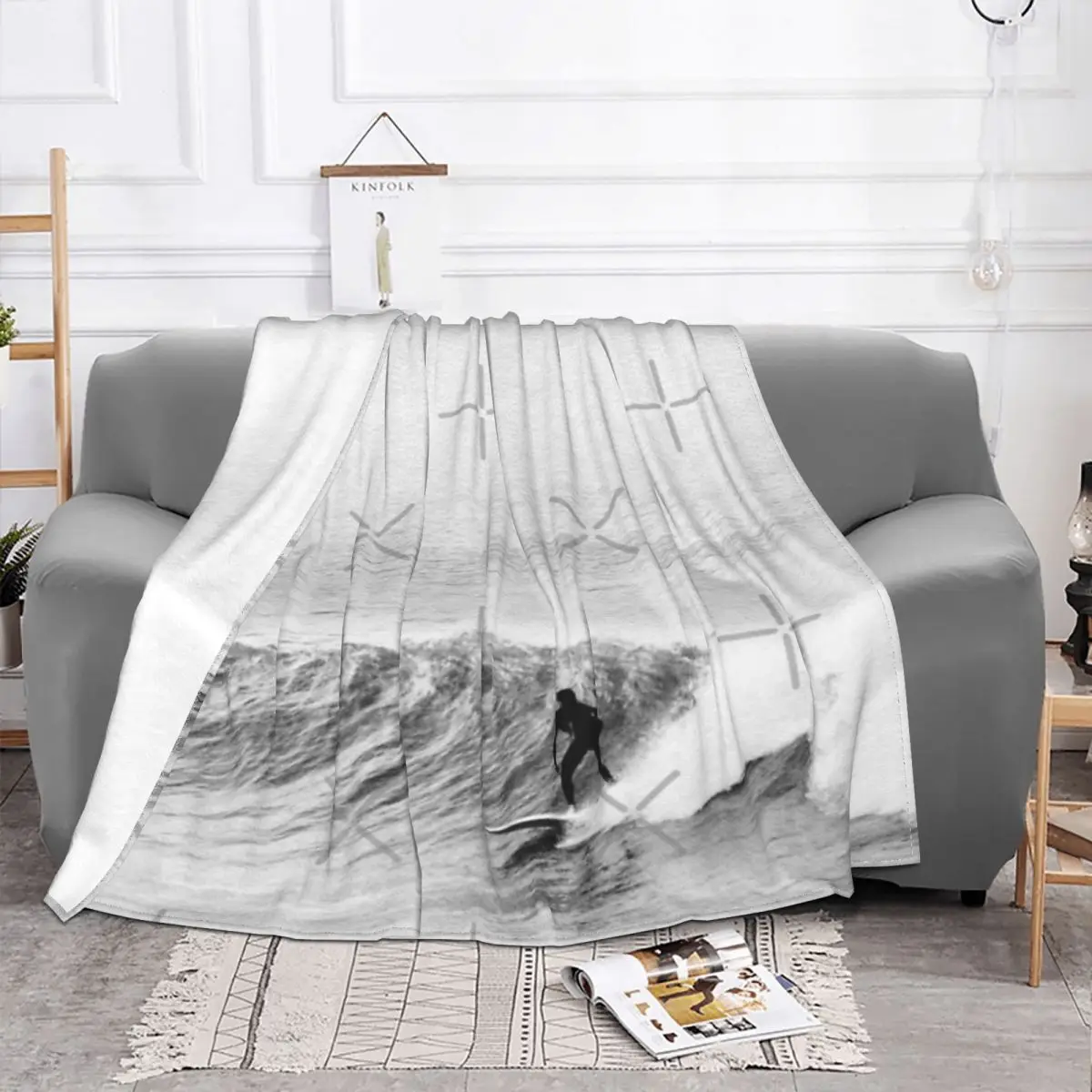 Surf Time Anime Bedroom Blankets & Throws Blankets And Blankets Throw Blanket