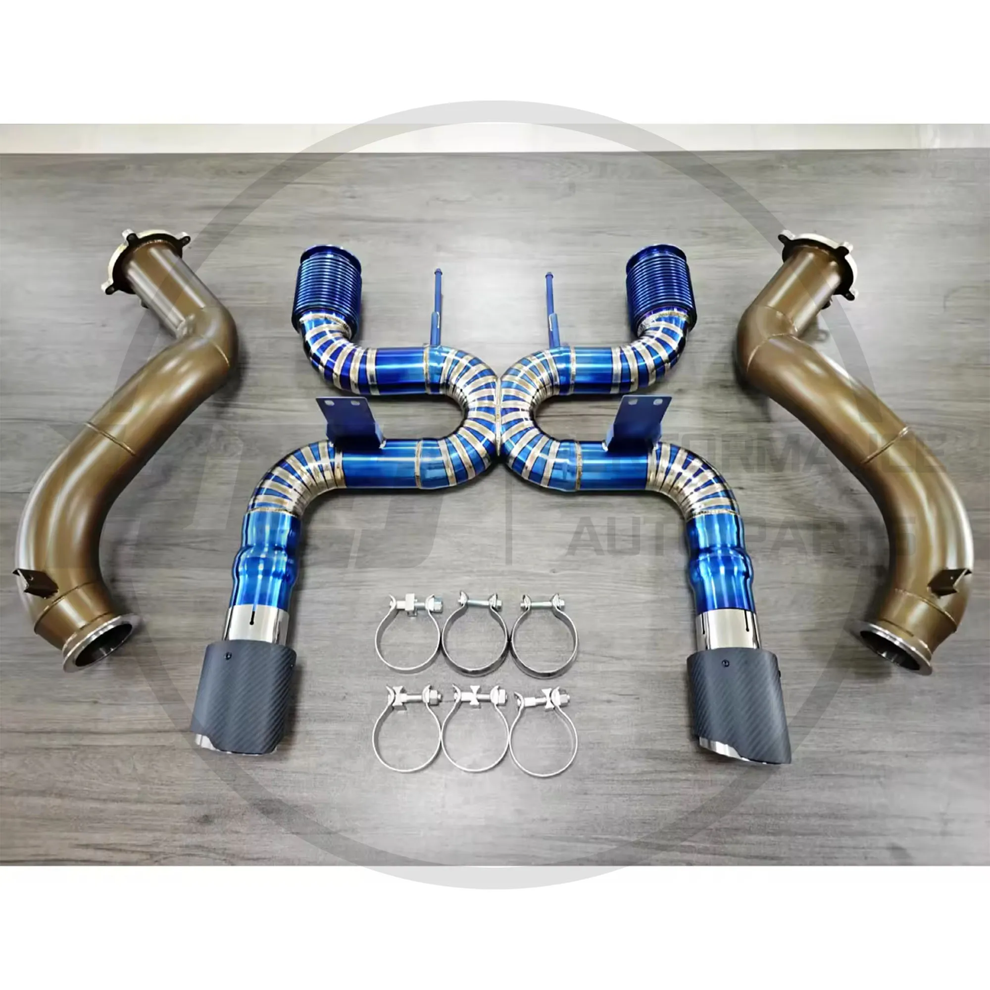 

Титановая выхлопная система для McLaren 720S 2017-2023 4.0T V8 без клапанов, автозапчасти для трубопроводов