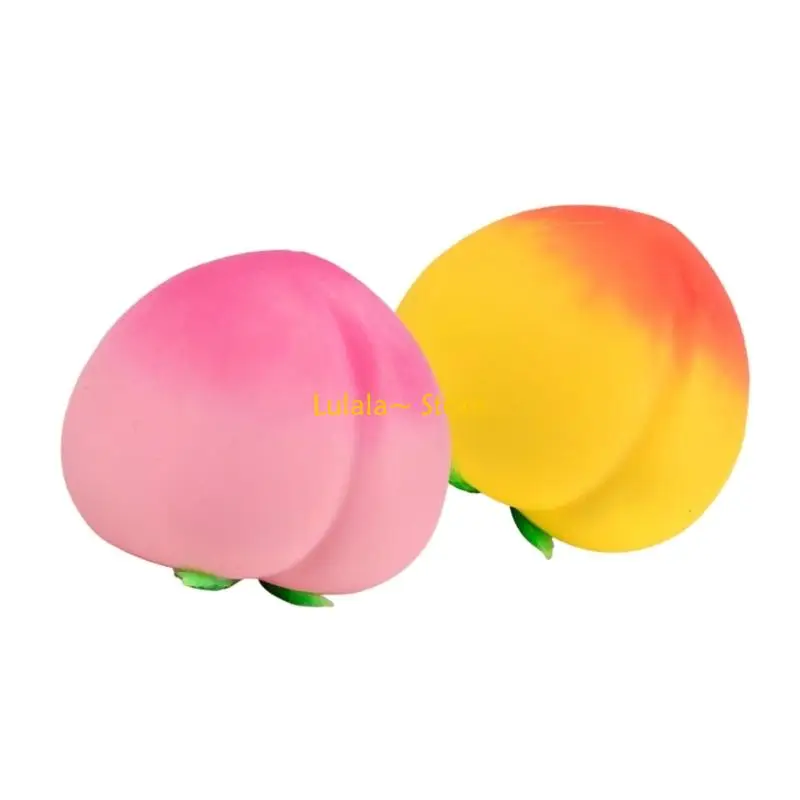 Y4QA Flour Ball Peach Stress Ball Squeeze Toy With Realistic Lookings And Gentle Slow Rising Pinch Toy For Adult Kids Calming