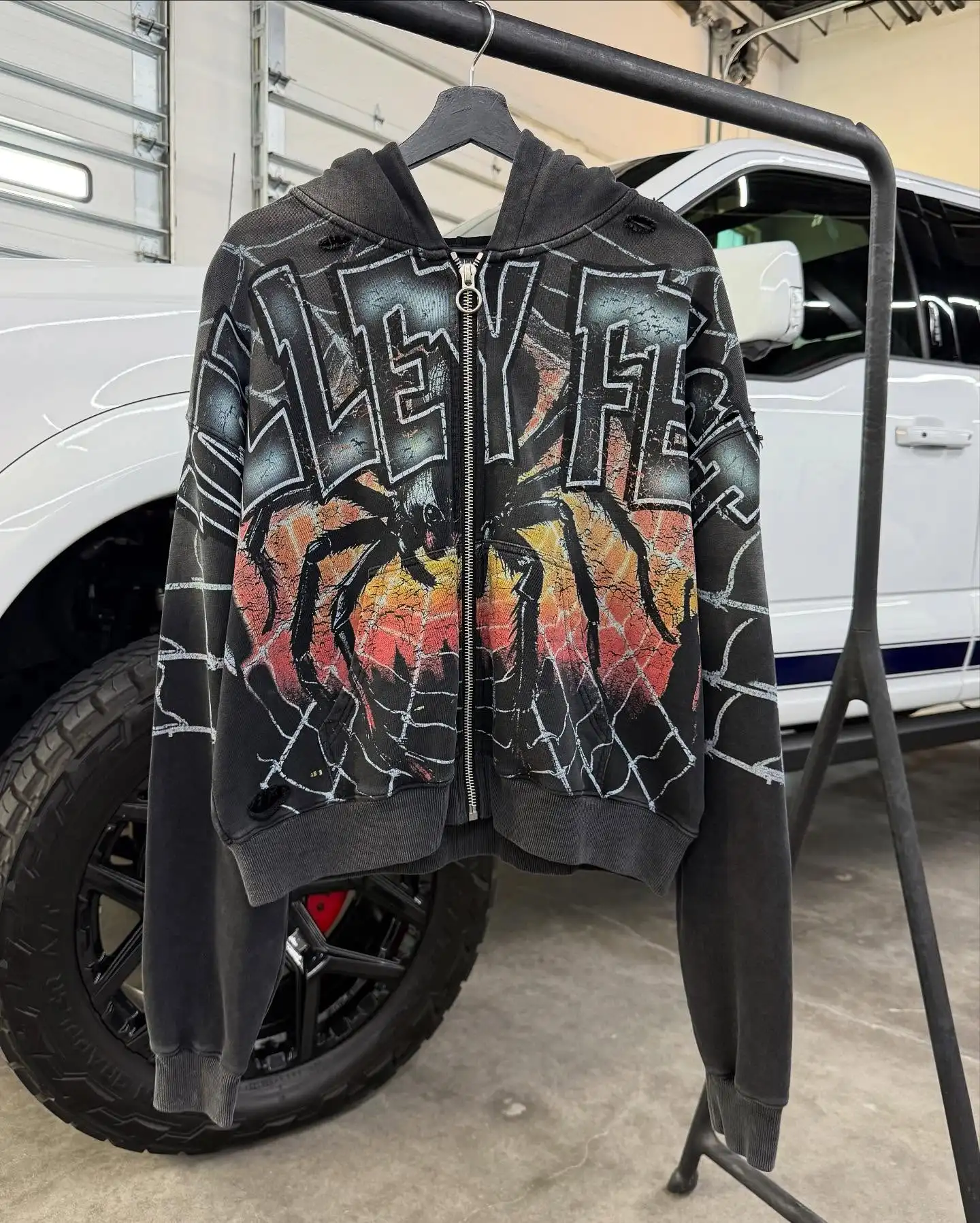 

Casual valley spider print streetwear heavy water washing hoodies sweatshirts harajuku oversized hoodie tracksuit men clothing