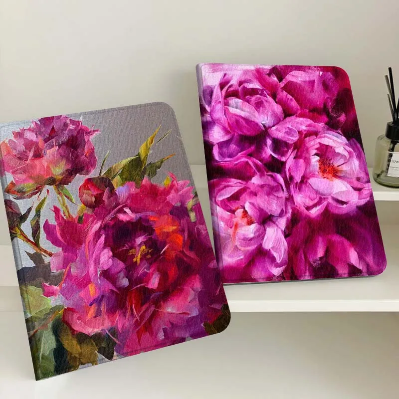 

Pink Peony Flower Art Tablet Case For Samsung Tab Galaxy S6 S11 A A7 A8 A9 A11 10.1 10.4 10.5 Plus Lite Gift