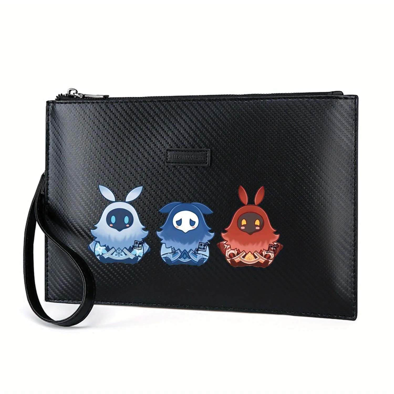 حقيبة يد رجالية أنيقة مطبوعة من البولي يوريثان ذات طابع كرتوني لطيف وعملية للحمل اليومي