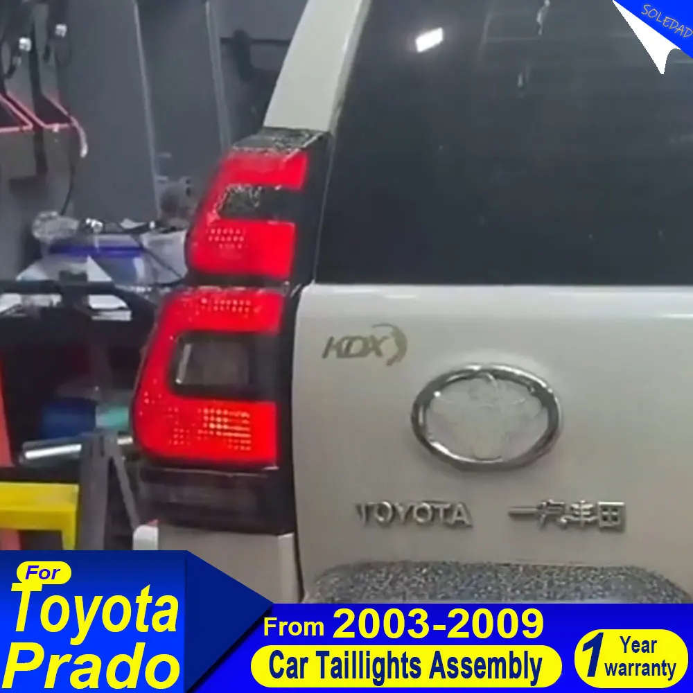 Car Styling taillight for Toyota Prado Tail Lights 2003 2004 2005 2006 2007 2008 2009 LED Taillight Rear Fog Brake Reversing
