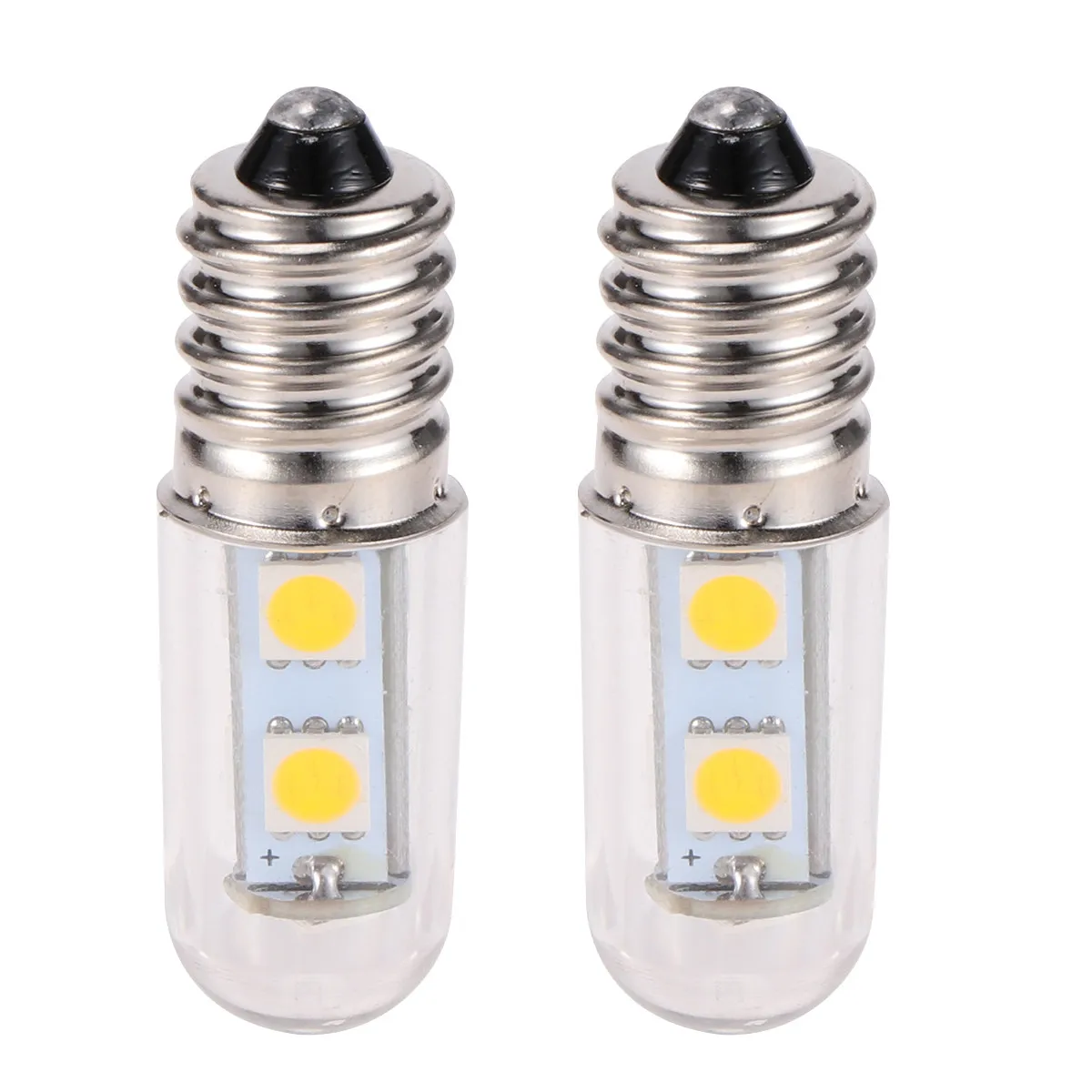2Pcs LED Refrigerator Light Bulb E14 Base 220V White Bright Long Life Fridge Range Hood Sewing Machine Lamp Replacement