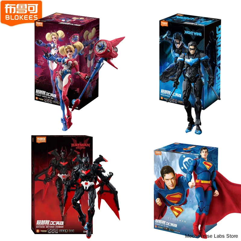 Nouvelles figurines de collection Blokees Heroes Harley Quinn Nightwing Batman Beyond Champion Class Blocks, jouet Batman, objet de collection, décoration de bureau, cadeau