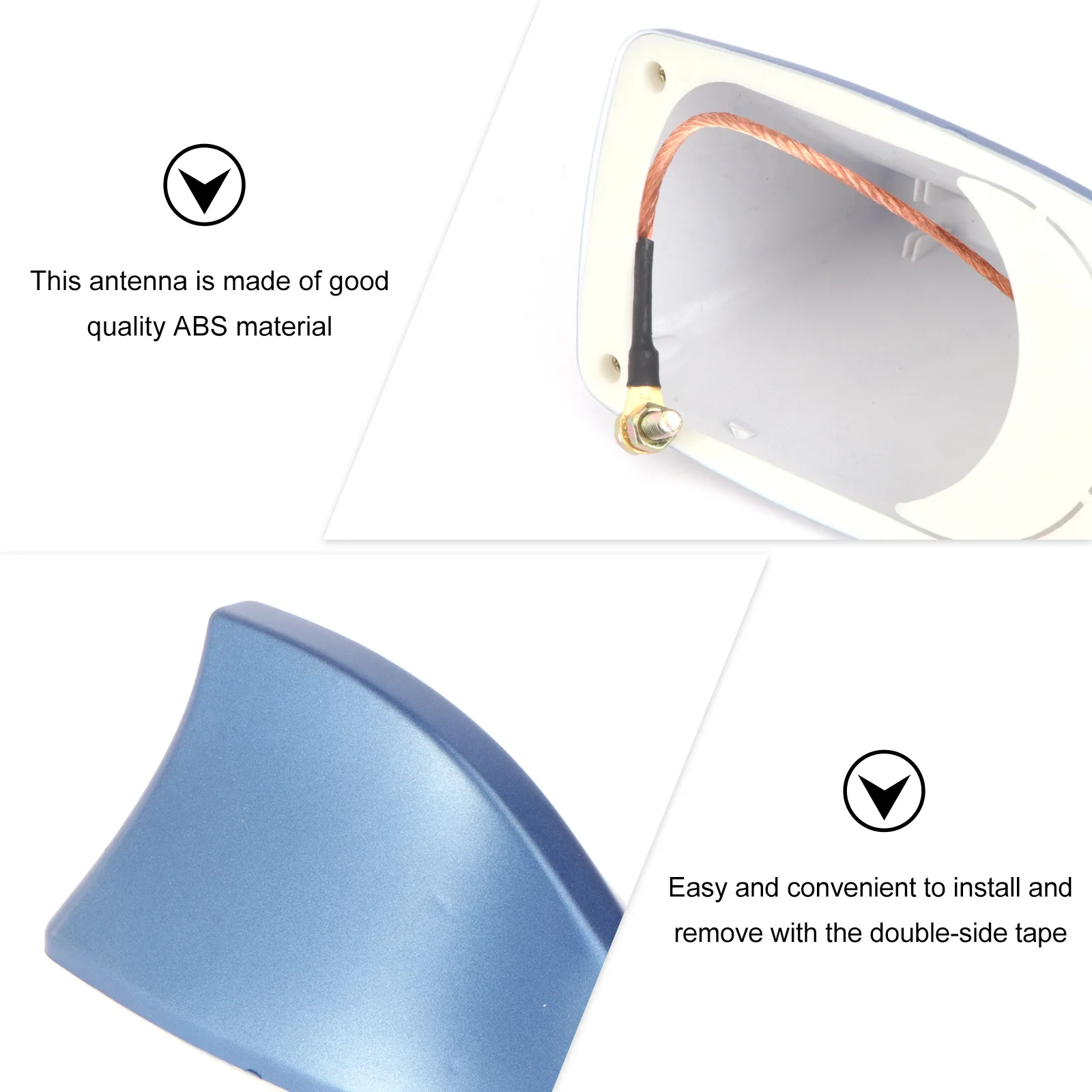 

Vehicle Roof Aerial Car Shark Fin No Punching Universal Antenna Radio Signal Cable