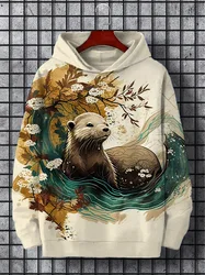 Men's Hoodie 3D Animal Print Sweatshirts For Men Harajuku Hooded Shirt Y2k Pullover Casual Clothes Streetwear Top Men's Clothing