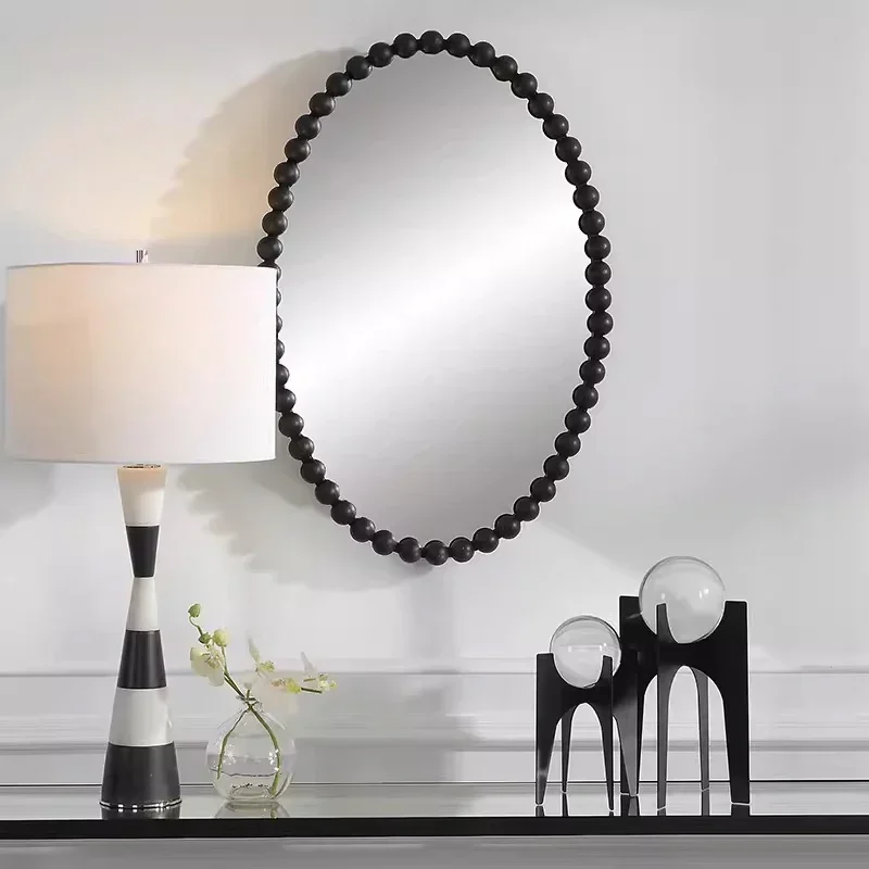 European retro makeup mirror American vanity with lamp smart bathroom mirror bathroom