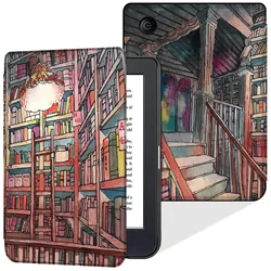 Wąskie etui do 6-calowego e-Reader Kobo Clara Color/ Clara BW / Clara 2E - Lekkie etui Folios ze skóry PU z funkcją automatycznego uśpienia/budzenia