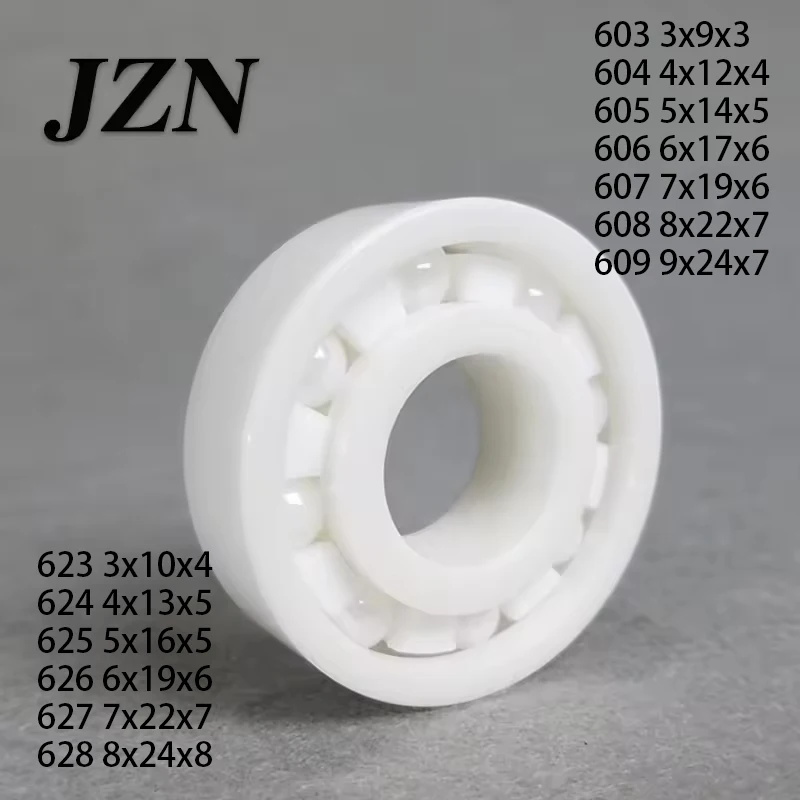 1Pcs/10Pcs Miniature Zirconia Ceramic Bearing 603 604 605 606 607 608 609 Self-Lubricating 623 624 625 626 627 628 629 CE