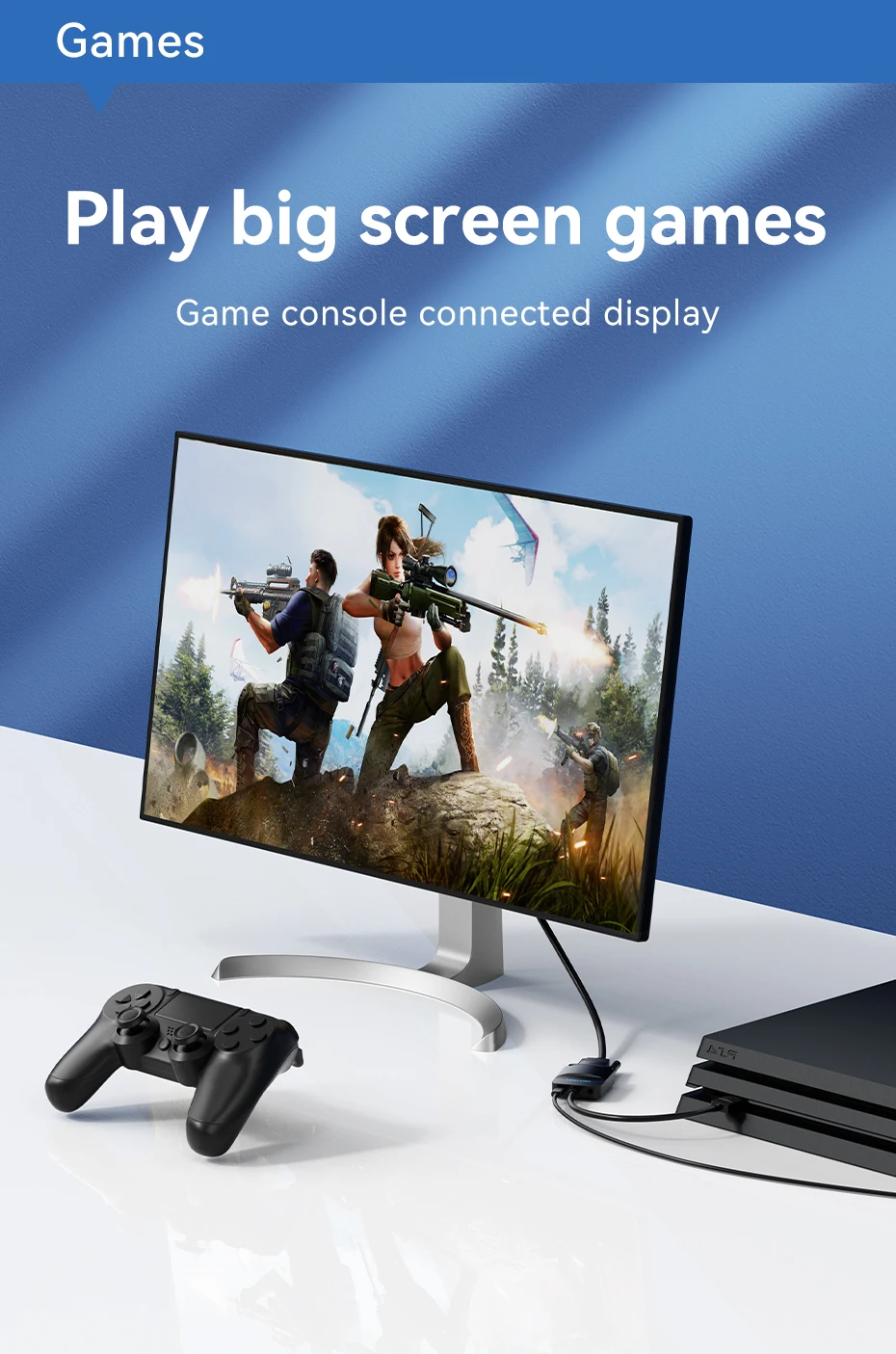 Vention HDMI zu VGA Adapter 1080P HD Stecker auf VGA Buchse Konverter mit 3,5 Jack Audio Kabel für Xbox PS4 PC Laptop Projektor – Detail 8