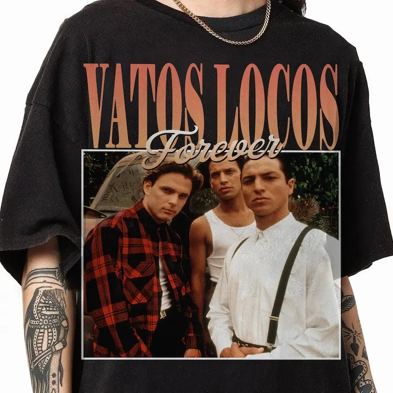 

Рубашка Vatos Locos Forever, рубашка Beisbol, футболка Miklo Velka в стиле ретро 90-х, футболка Chicano Culture, футболка Vatos Locos East LA