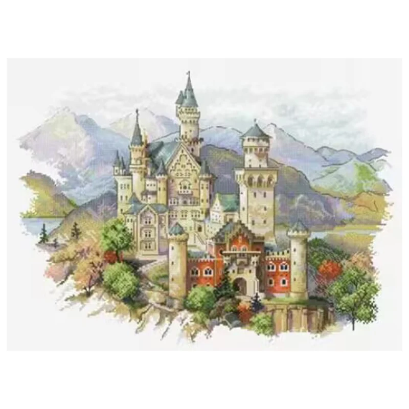 

Фотообои Neuschwanstein, вышивка крестиком 11CT 14CT 16CT 18CT, наборы для вышивки крестиком DIY, наборы для вышивки