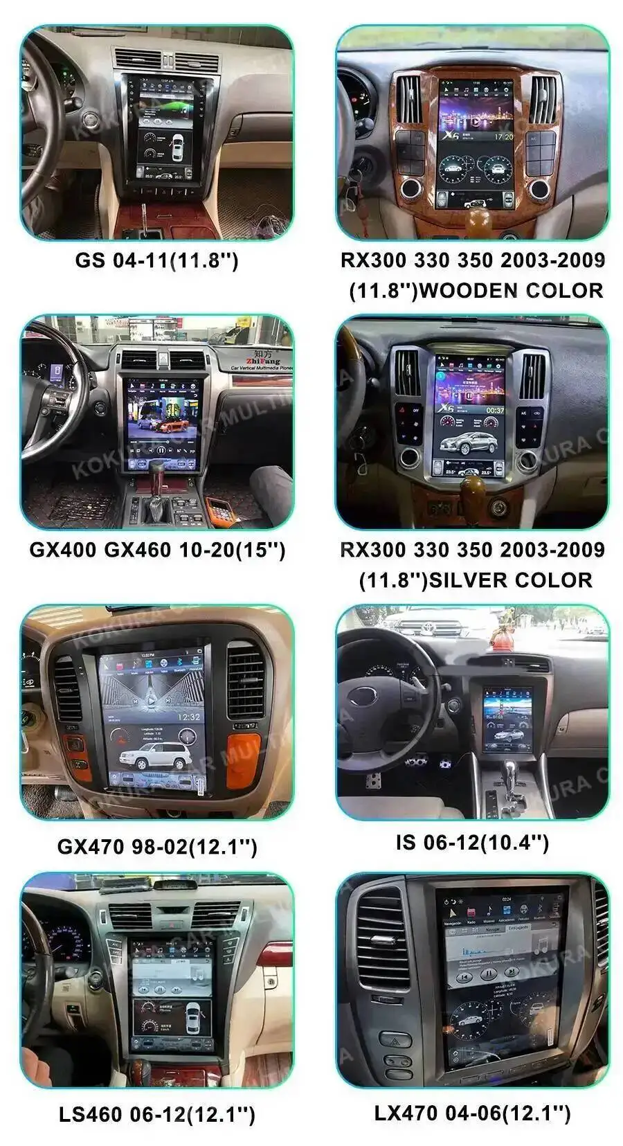 Vertikaler Bildschirm GPS CarPlay Audio Multimedia Video Player Navigation Autoradio für Toyota Fortuner Hilux Revo 2005-2014 Android – Detail 40