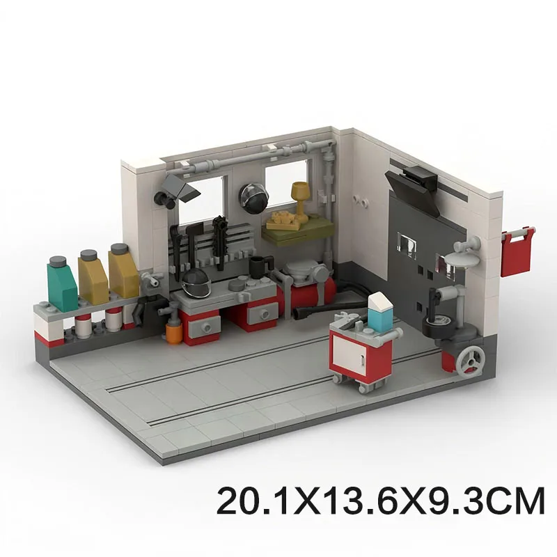 MOC Creative City Architecture متجر إصلاح السيارات نموذج تجميع الأطفال ألعاب مكعبات البناء مجموعة الكبار هدية عيد ميلاد #2