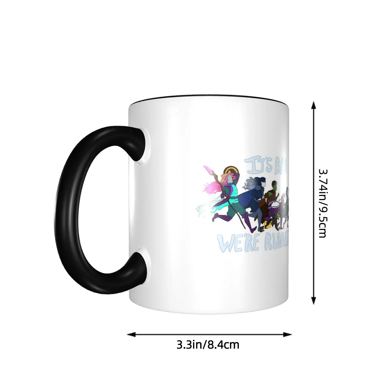 It's Bad, We're Running Mug Funny Ceramic Coffee Cups Tea Mugs Milk Cup Drinkware Gifts for Friends
