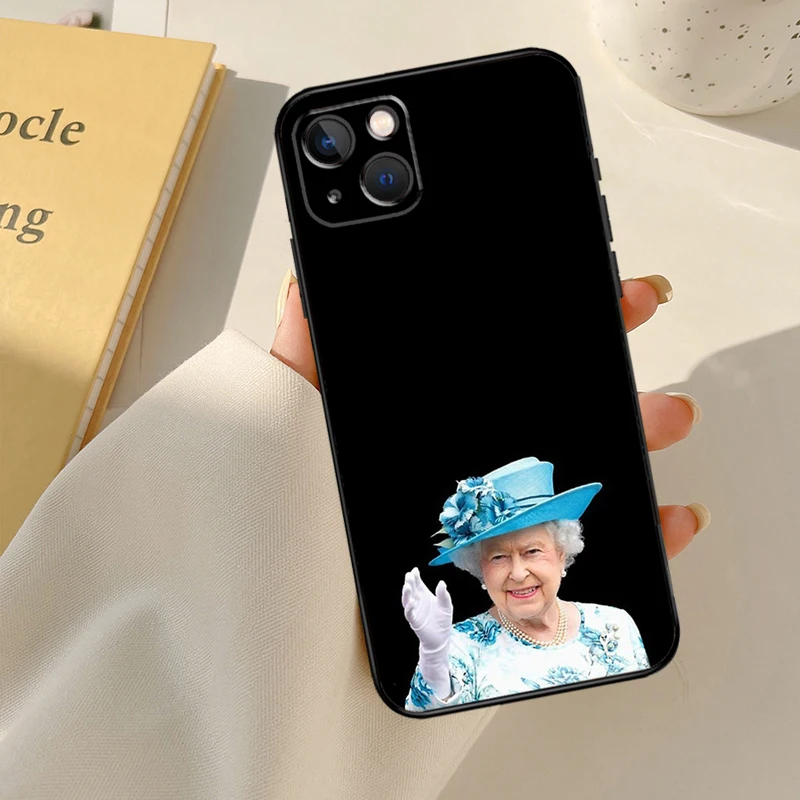 Queen Elizabeth II Cover For iPhone 13 14 15 16 Pro Max 12 Mini 11 14 15 16 Pro Max Plus X XR XS Max Phone Case