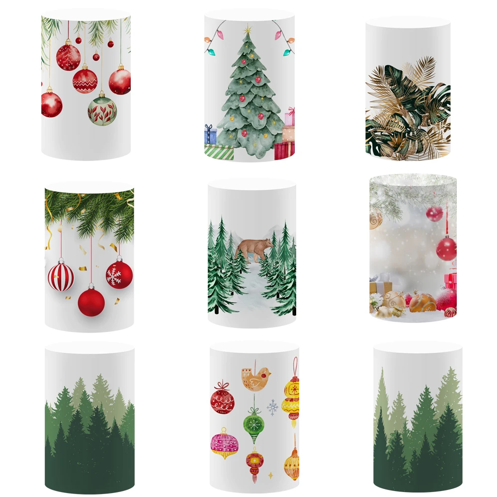 

Цилиндрические Чехлы для рождественской вечеринки, Декоративные Чехлы-подставки, реквизит для демонстрации рождественского мероприятия, семейной вечеринки