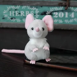 Lovely Gray Mouse Little Rat Big Ears Animal Doll Small Pendant Soft Stuffed Plush Toy Girl Boy Birthday Gift 1pc
