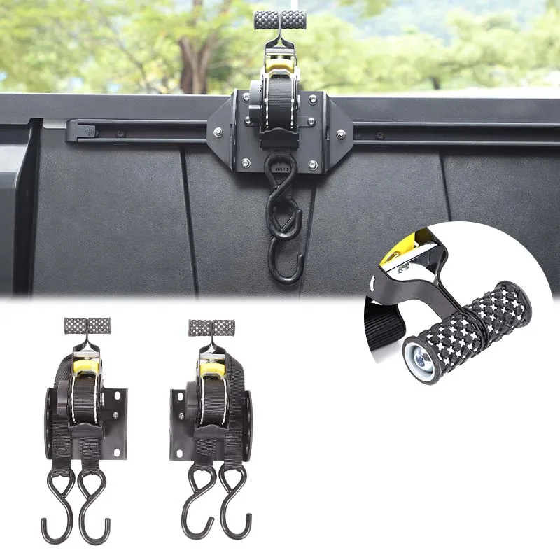

For Toyota Tundra 2022+ carbon steel black car cargo box fixing belt ratchet tightener car modification accessories