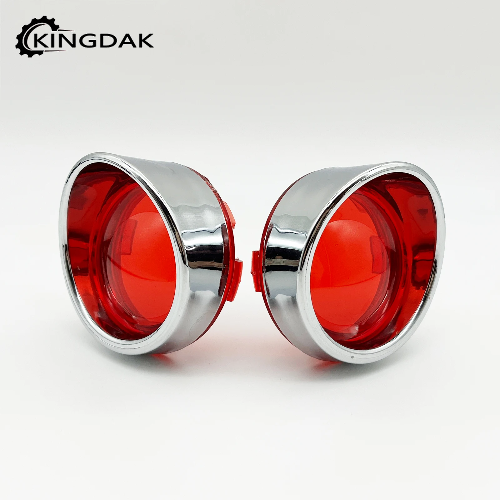 Motorcycle Bullet Turn Signal Light Lens Cover with Chrome Visor Bezels Fit For Harley Touring Sportster XL Softail Dyna V-Rod