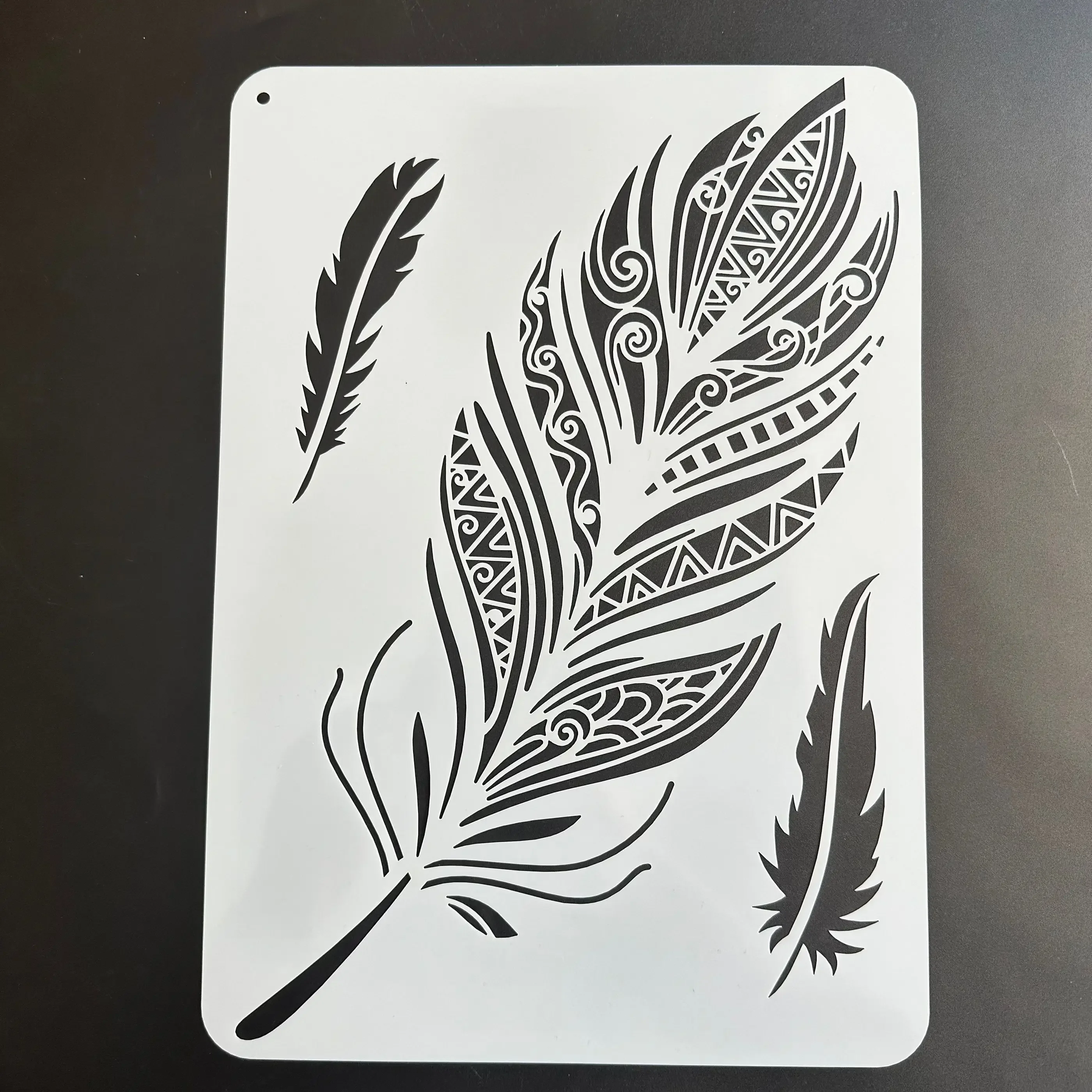 

DIY mandala Stencils Wall Painting Scrapbook Coloring Embossing Album Decorative Paper Card Template A4 29 * 21cm feather