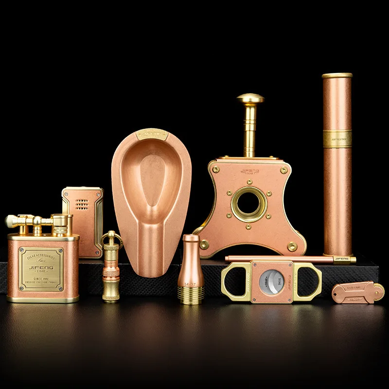 

Cigar shears, ashtrays, lighters, hole punches, ten-piece set combination CL-TZ250