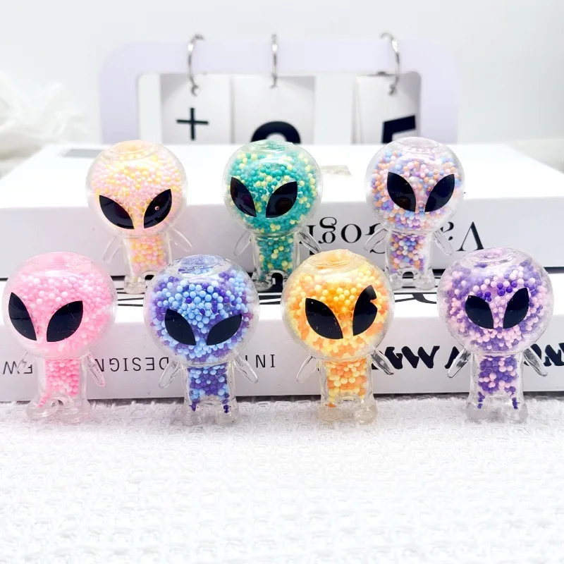 5Pcs Mini Squishy Alien Toys Bunny Squeeze Toy Stress Relief Toy for Party Favors Funny Outer Space Creature Balls Fidget Toy