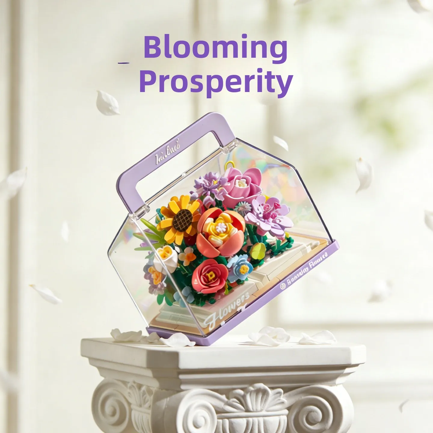 

Сборная игрушка ручной работы DIY: букет из вечных цветов в коробке-переноске – подарок на День рождения и День святого Валентина для девочек и лучших подруг