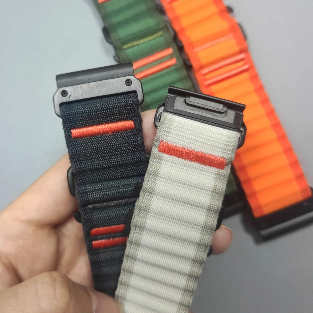 22mm 26mm Quickfit Nylon Watch Band for Garmin Epix Pro Gen 2 Strap for Garmin Fenix 9 9Pro Solar 8 7X/Enduro 3 Canvas Bracelet