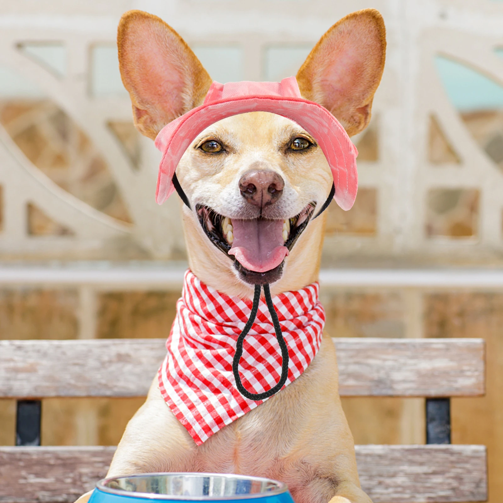 

Sun Visor Pet Baseball Cap Summer Bucket Hat for Dogs Adjustable Pink Large Men and Women