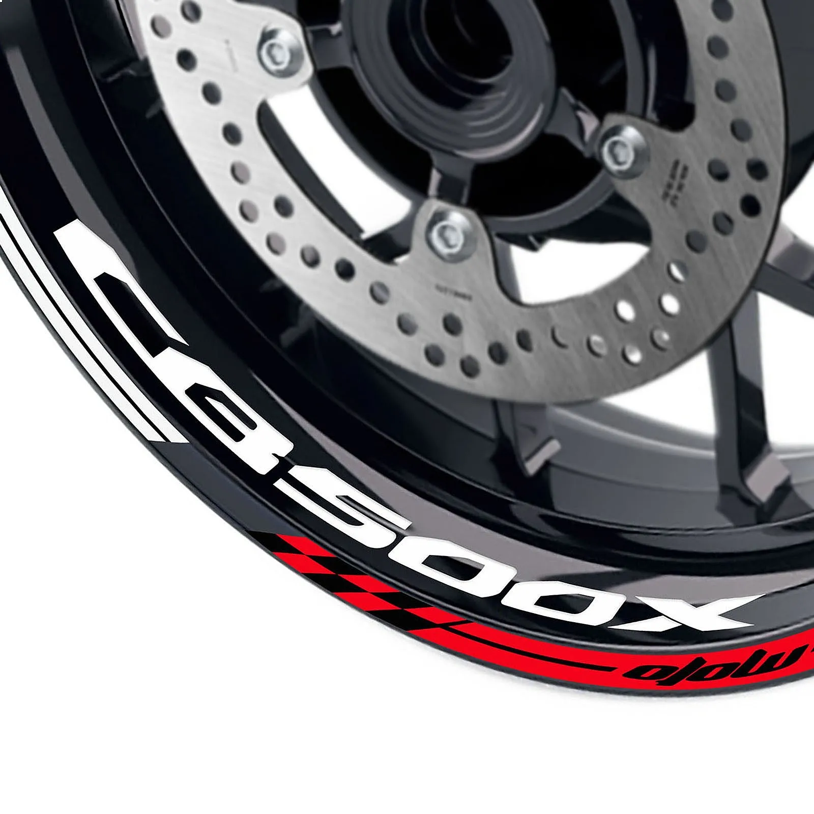 Glossy Red 17 inch GP01 Wheel Decals Sticker Stripe For Honda CB500X 15-18